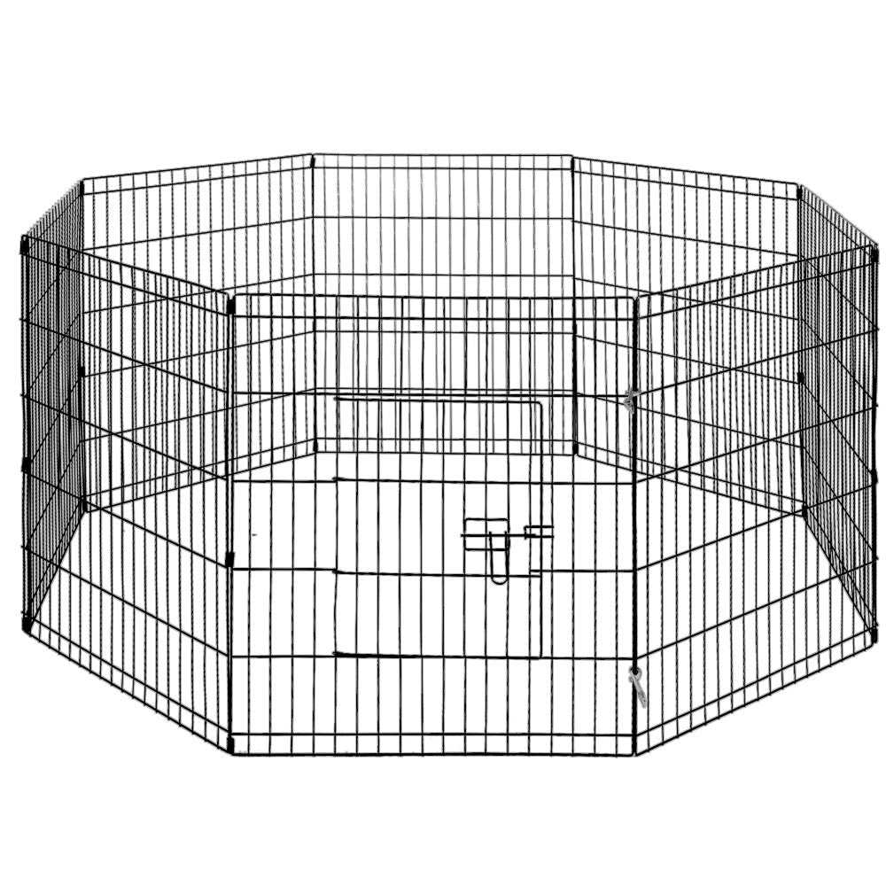 24" 8 Panel Pet Dog Playpen Puppy Exercise Cage Enclosure Fence Play Pen