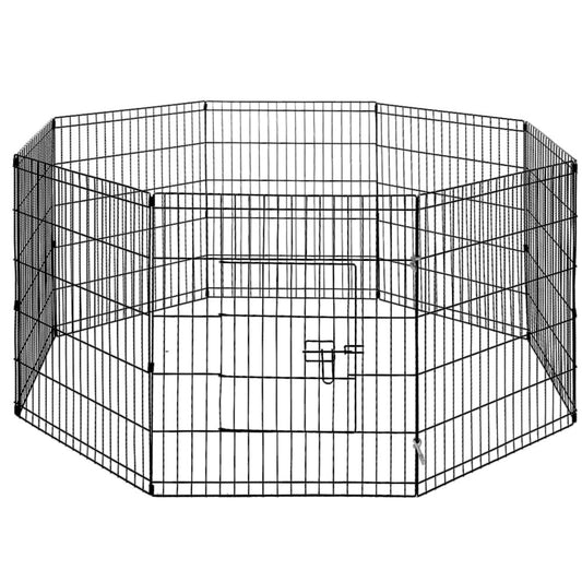 24" 8 Panel Pet Dog Playpen Puppy Exercise Cage Enclosure Fence Play Pen