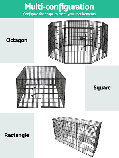 36" 8 Panel Pet Dog Playpen Puppy Exercise Cage Enclosure Fence Play Pen