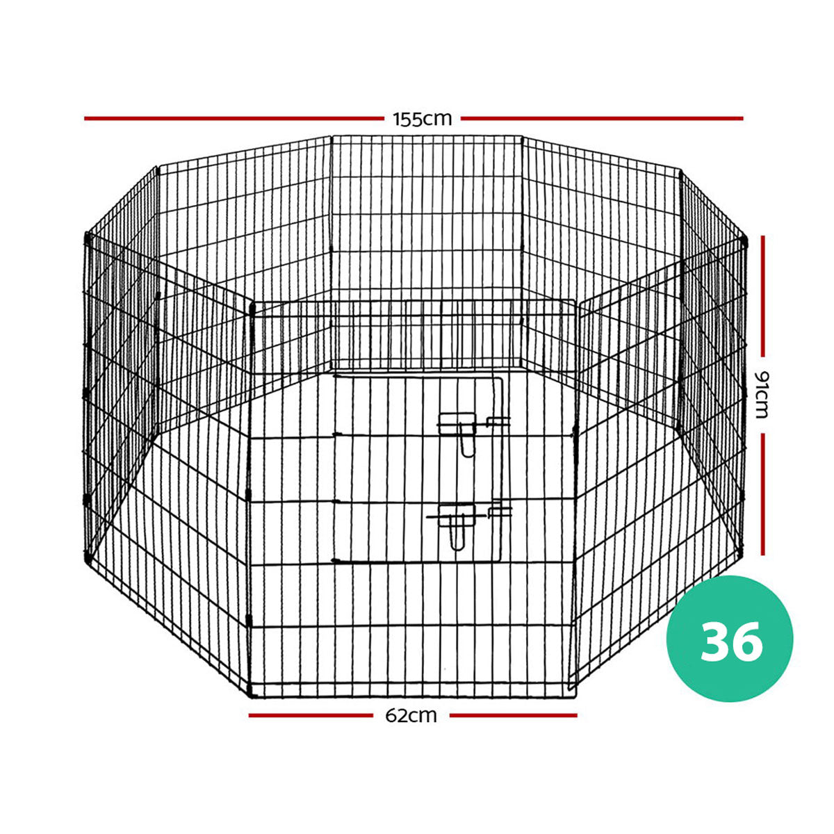 36" 8 Panel Pet Dog Playpen Puppy Exercise Cage Enclosure Fence Play Pen